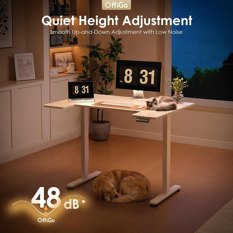 Adjustable Desk U Shaped Standing with 3 Memory
