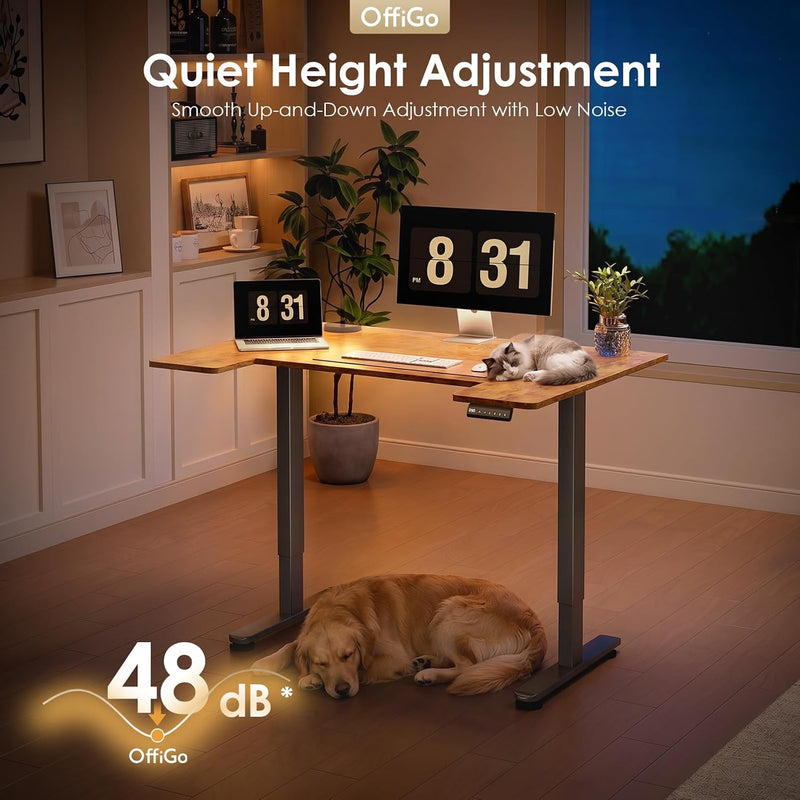 Adjustable Desk U Shaped Standing with 3 Memory
