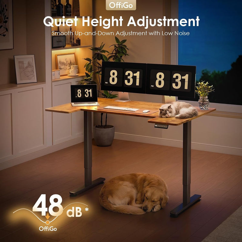 Adjustable Desk U Shaped Standing with 3 Memory