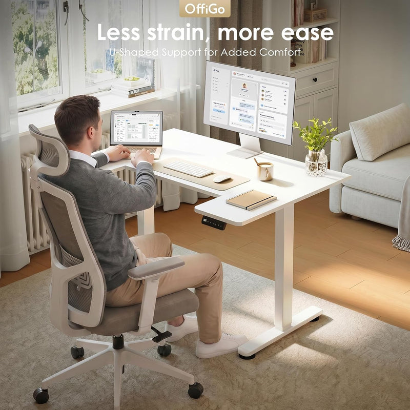 Adjustable Desk U Shaped Standing with 3 Memory