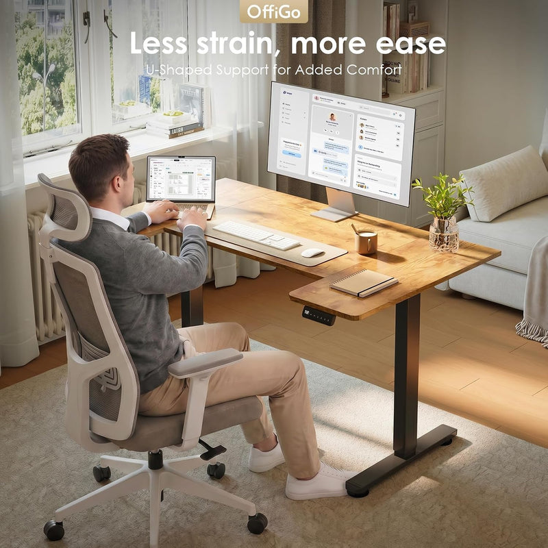 Adjustable Desk U Shaped Standing with 3 Memory