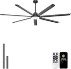 84 Inch Ceiling Fans with Lights Large Industrial