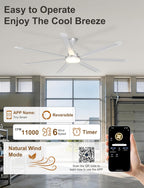 84 Inch Ceiling Fans with Lights Large Industrial