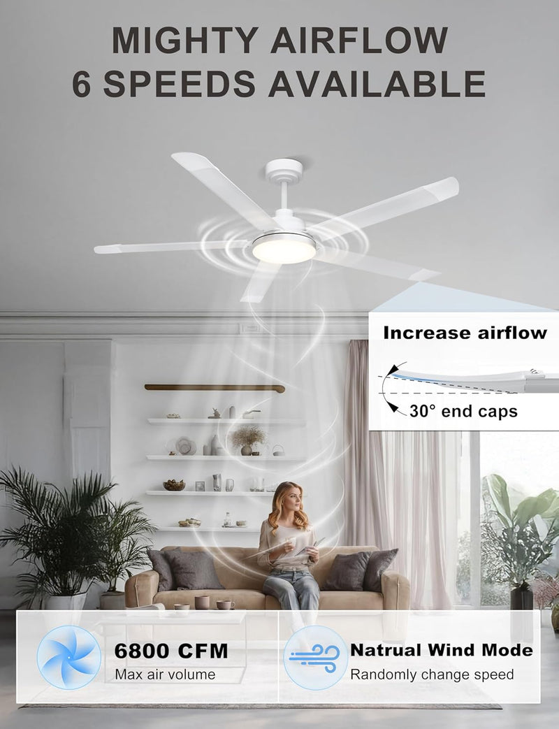 84 Inch Ceiling Fans with Lights Large Industrial