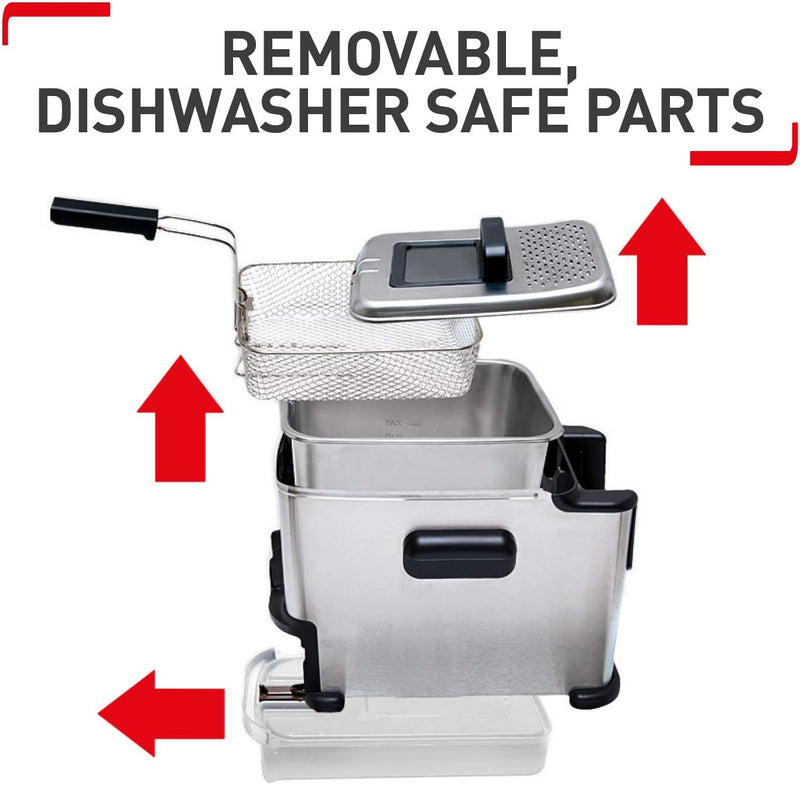 Oleoclean Compact Deep Fat Fryer Patented Oil Filtration