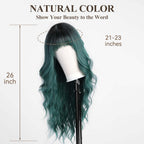 Ombre with Highlight Wavy Wigs for Women Long