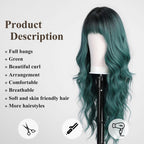 Ombre with Highlight Wavy Wigs for Women Long