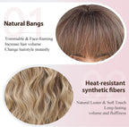 Ombre with Highlight Wavy Wigs for Women Long