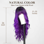 Ombre with Highlight Wavy Wigs for Women Long