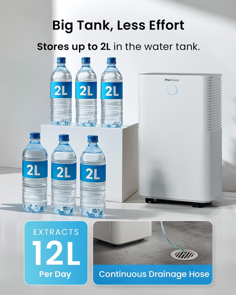 Omnidry 12L Day Dehumidifier with Automatic Humidity Sensor