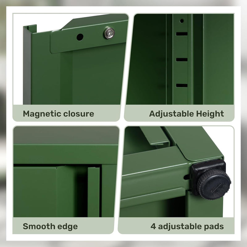 One Door Magnetic Clasp Metal Filing Cabinet Office