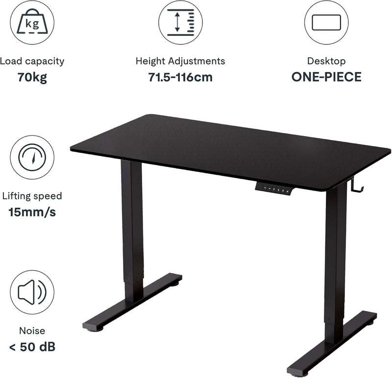 One Piece Electric Standing Desk Height Adjustable Sit