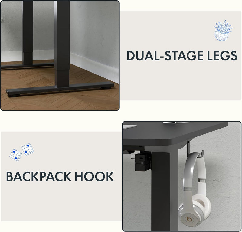 One Piece Electric Standing Desk Height Adjustable Sit