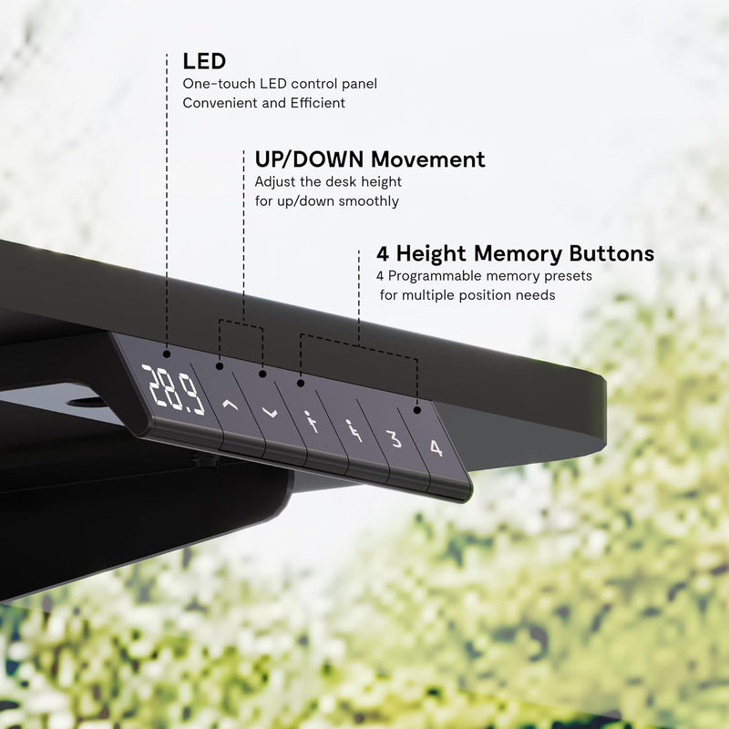 One Piece Electric Standing Desk Height Adjustable Sit