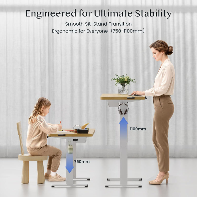 One Piece Electric Standing Desk Height Adjustable Sit