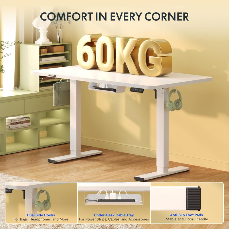 One Piece Electric Standing Desk Sit Stand Table