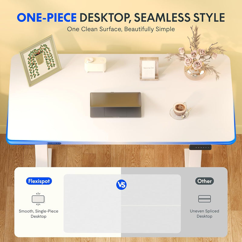 One Piece Electric Standing Desk Sit Stand Table