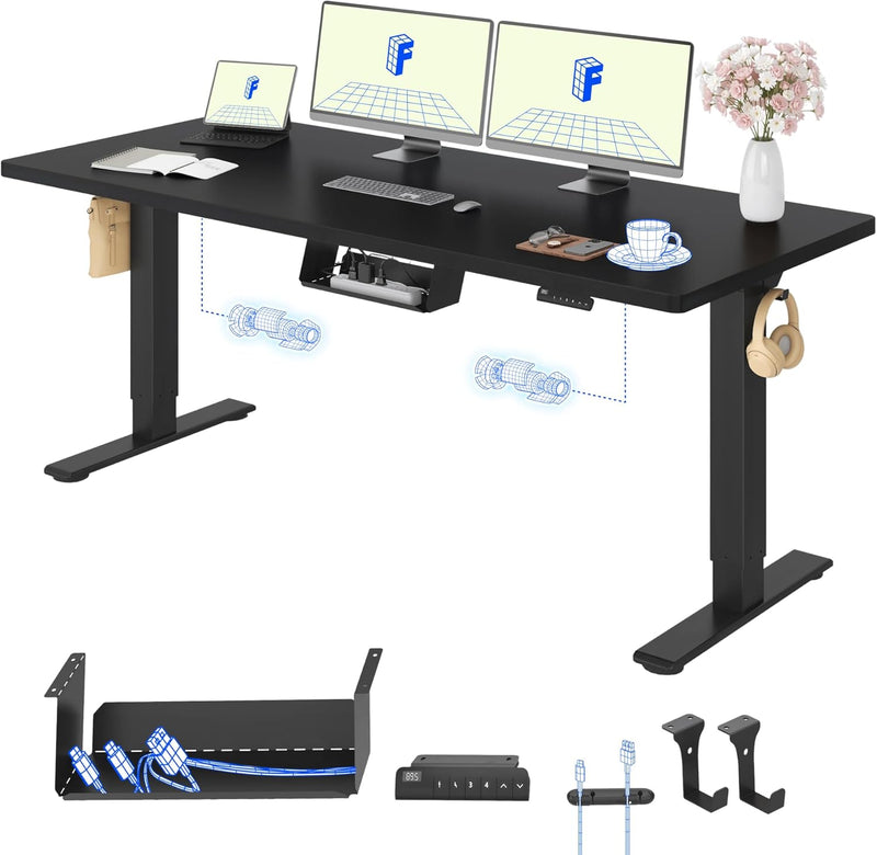 One Piece Electric Standing Desk Sit Stand Table