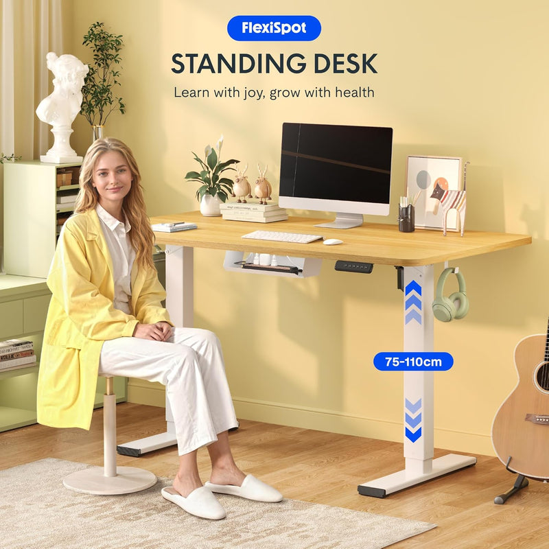 One Piece Electric Standing Desk Sit Stand Table