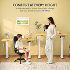 One Piece Electric Standing Desk Sit Stand Table