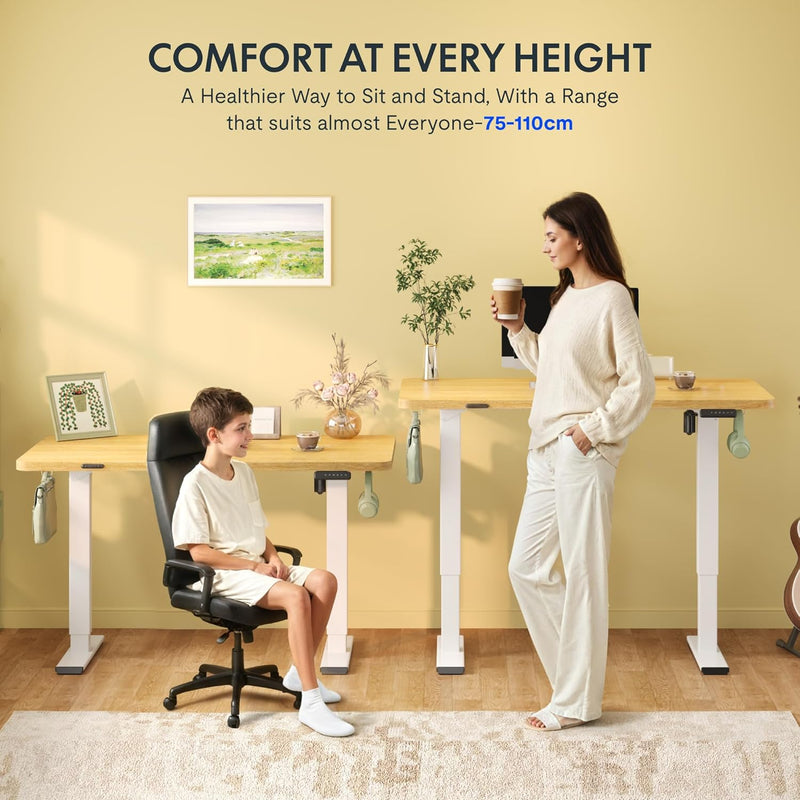 One Piece Electric Standing Desk Sit Stand Table