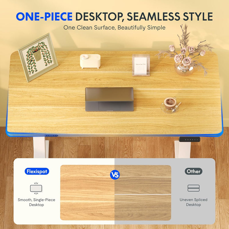 One Piece Electric Standing Desk Sit Stand Table
