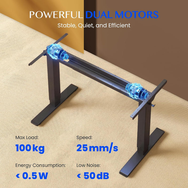 One Piece Electric Standing Desk Sit Stand Table