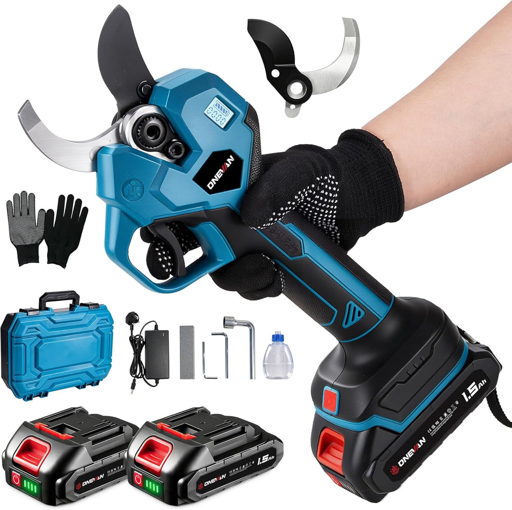 Onevan Battery Secateurs Pruning Shears 40MM Cutting Diameter