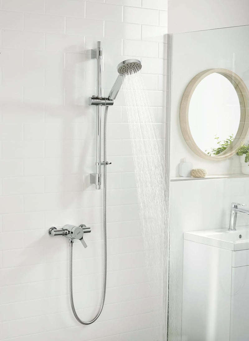 Onza Thermostatic Exposed Shower Valve with Riser Kit