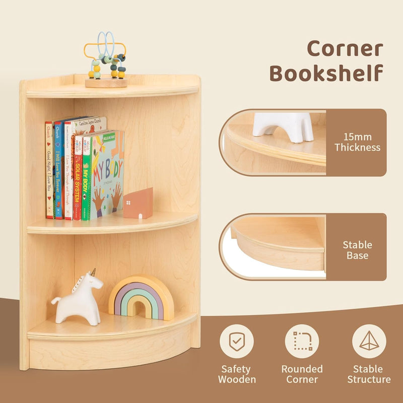 Shelf 5-Section Wooden Storage Cabinet 2-Shelf Toy Organisers