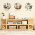 Oook Montessori Shelf 5-Section Wooden Storage Cabinet 2-Shelf