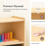 Oook Montessori Shelf 5-Section Wooden Storage Cabinet 2-Shelf