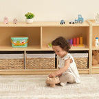 Oook Montessori Shelf 5-Section Wooden Storage Cabinet 2-Shelf