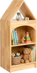 Kids Bookshelf 3-Tier Toy Organisers and Storage Wood