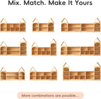 Kids Bookshelf 3-Tier Toy Organisers and Storage Wood