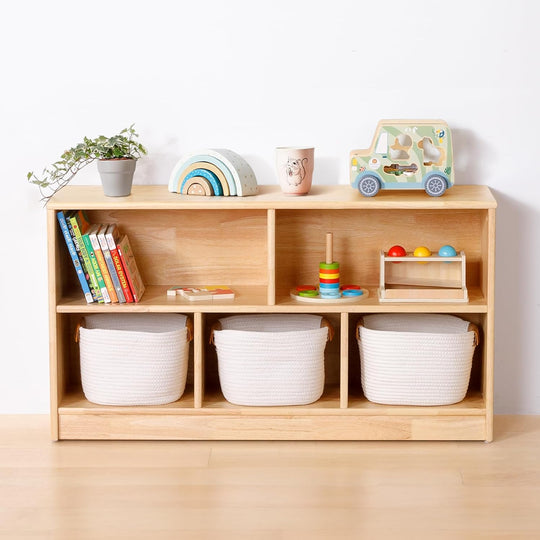 Wood Kids Shelf 4-Tier Corner Cabinet for Toy