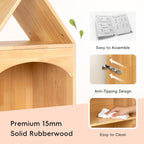 Kids Bookshelf 3-Tier Toy Organisers and Storage Wood
