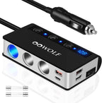 Oowolf Quick Charge 3.0 Cigarette Lighter Adapter 180W