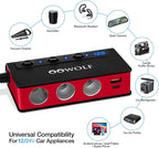 Oowolf Quick Charge 3.0 Cigarette Lighter Adapter 180W