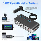 Oowolf Quick Charge 3.0 Cigarette Lighter Adapter 180W
