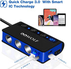 Oowolf Quick Charge 3.0 Cigarette Lighter Adapter 180W