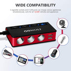 Oowolf Quick Charge 3.0 Cigarette Lighter Adapter 180W