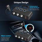 Oowolf Quick Charge 3.0 Cigarette Lighter Adapter 180W