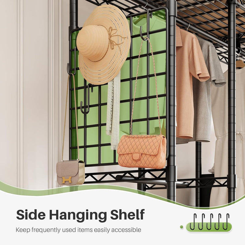 Open Wardrobe Closet Organiser 117.5x43x193.5CM Free Standing