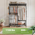 Open Wardrobe Closet Organiser 117.5x43x193.5CM Free Standing