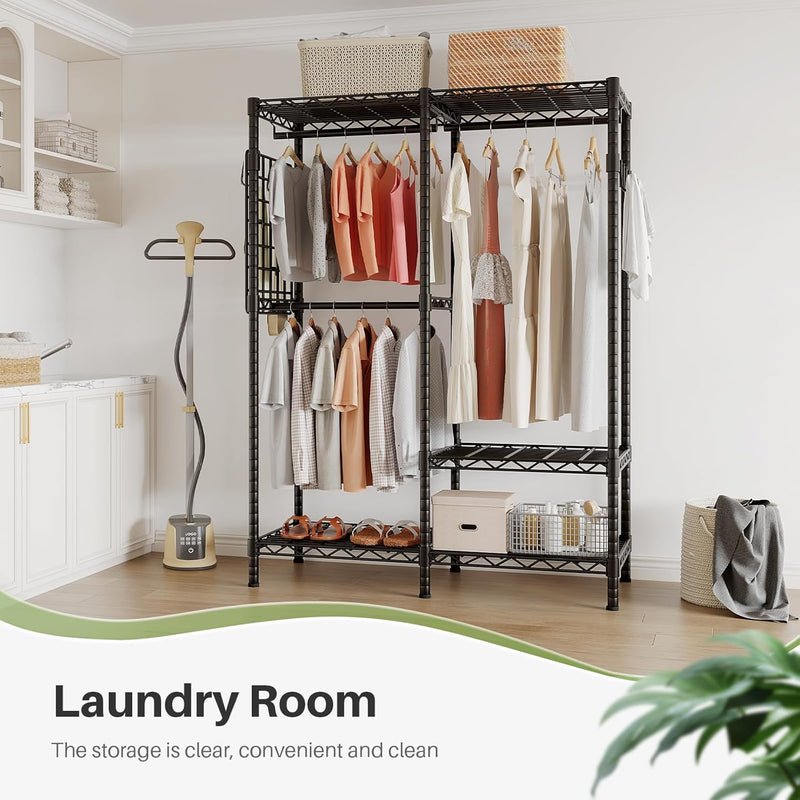 Open Wardrobe Closet Organiser 117.5x43x193.5CM Free Standing