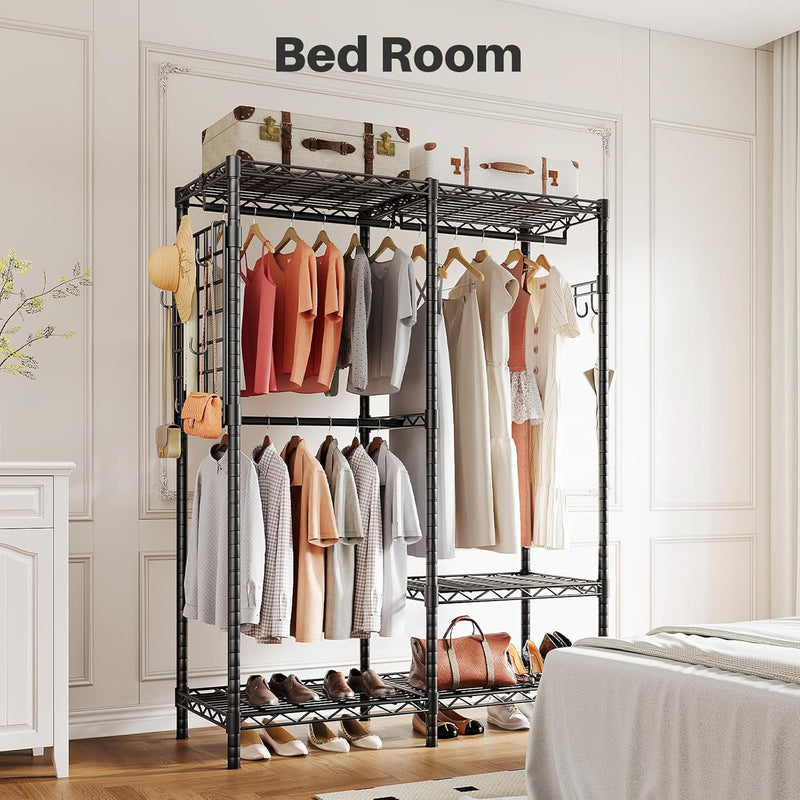 Open Wardrobe Closet Organiser 117.5x43x193.5CM Free Standing