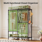 Open Wardrobe Closet Organiser 117.5x43x193.5CM Free Standing