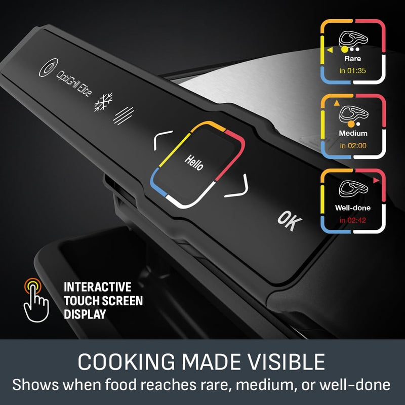 Optigrill Elite Indoor Grill 12 Cooking Programs Stainless