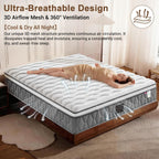Orthopaedic Mattress for Back Pain Relief 10.6 Inch